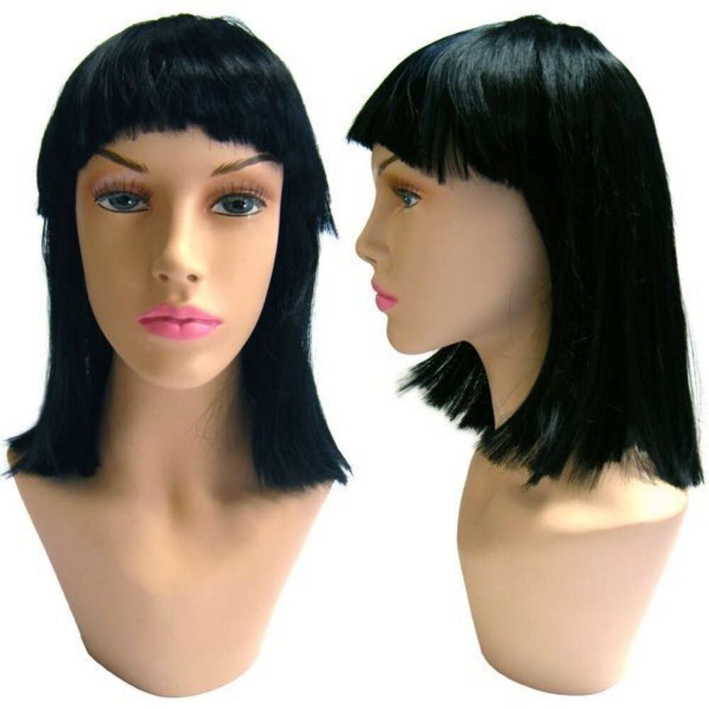 NWT~Straight Jet Black Blunt Collette Wig with Bangs